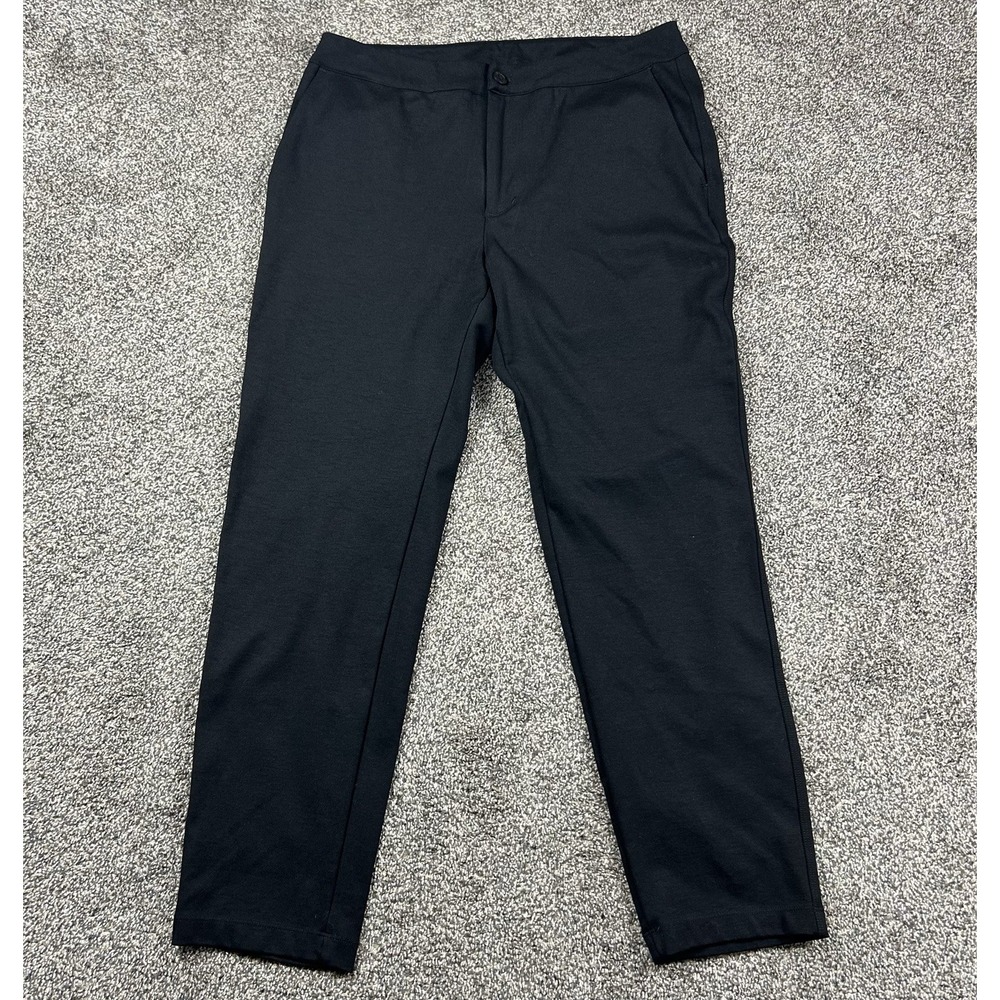 American Giant Black‎ Pants Womens 12 Mid Rise Thin Office Workwear Dress Casual